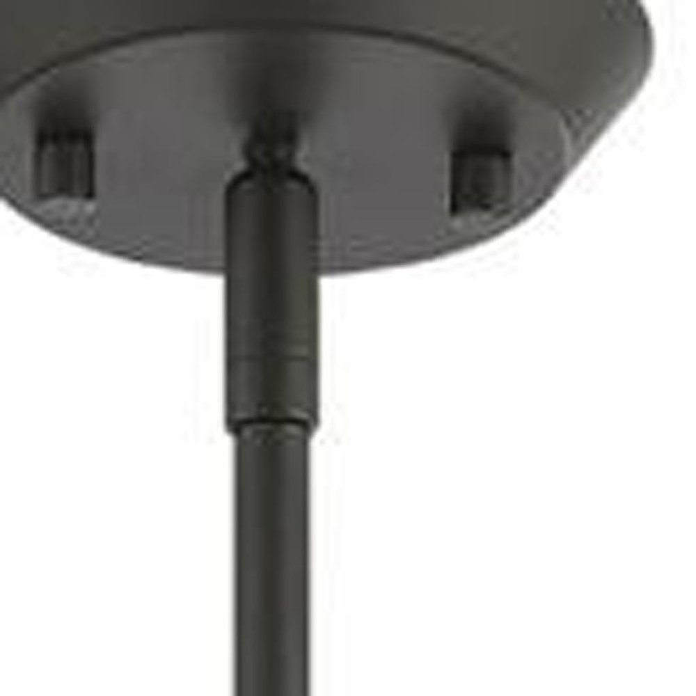 Bronze Three Light Metal Dimmable Chandelier With Shades HomeRoots