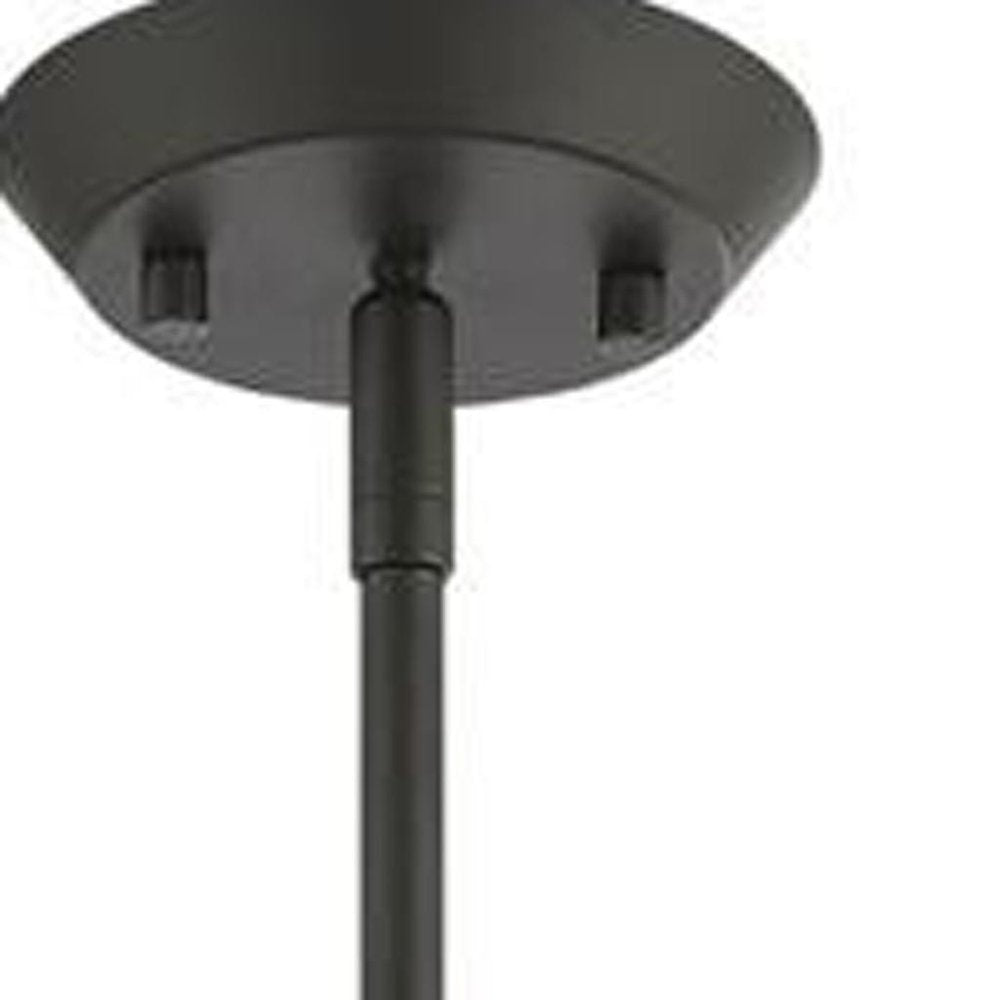 Bronze Three Light Metal Dimmable Chandelier With Shades HomeRoots