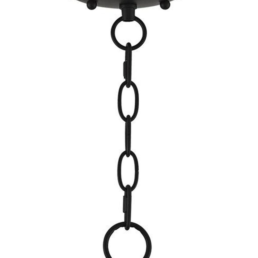 Black Three Light Metal Dimmable Chandelier With Shades HomeRoots