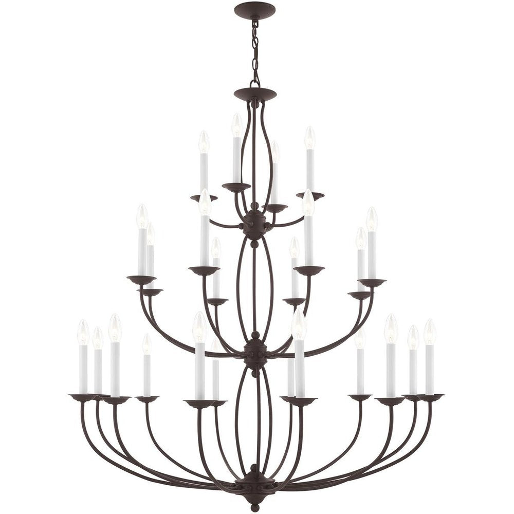Bronze Multi Light Metal Dimmable Chandelier With Shades HomeRoots