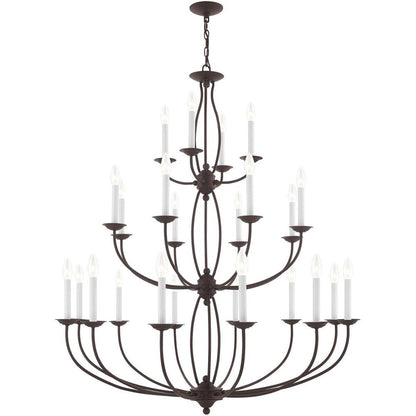 Bronze Multi Light Metal Dimmable Chandelier With Shades HomeRoots