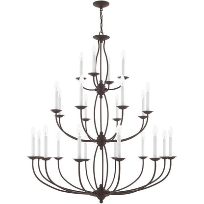 Bronze Multi Light Metal Dimmable Chandelier With Shades HomeRoots