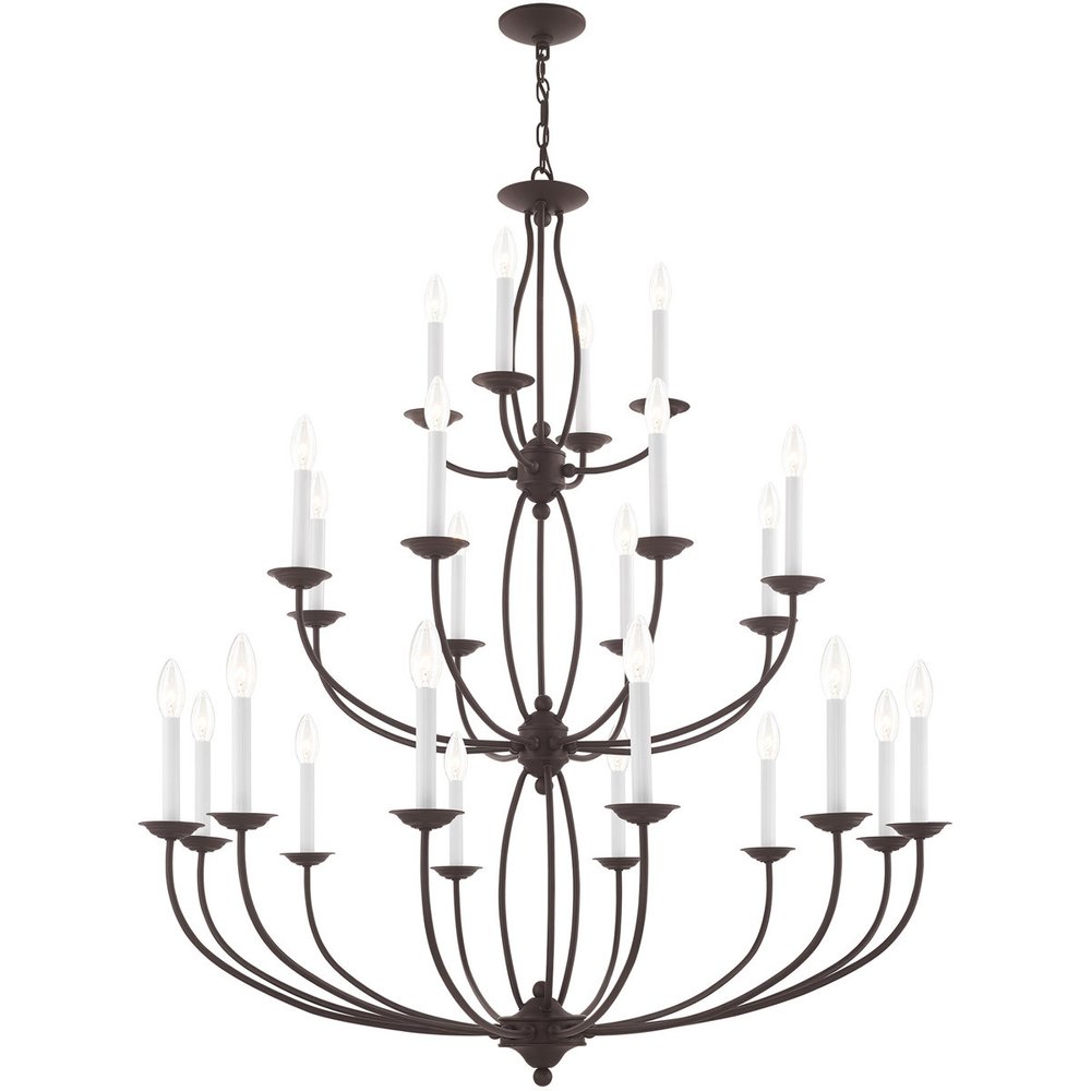 Bronze Multi Light Metal Dimmable Chandelier With Shades HomeRoots