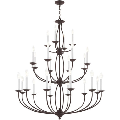 Bronze Multi Light Metal Dimmable Chandelier With Shades HomeRoots