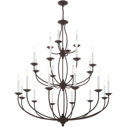 Bronze Multi Light Metal Dimmable Chandelier With Shades HomeRoots