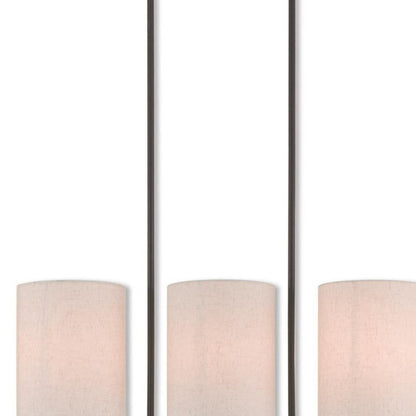 Bronze Five Light Metal Dimmable Chandelier With Shades HomeRoots