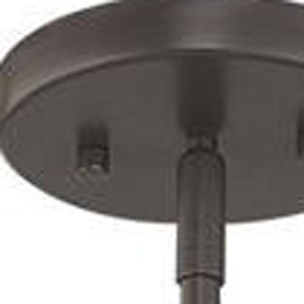 Bronze Four Light Metal Dimmable Chandelier With Shades HomeRoots