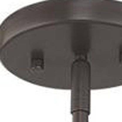Bronze Four Light Metal Dimmable Chandelier With Shades HomeRoots