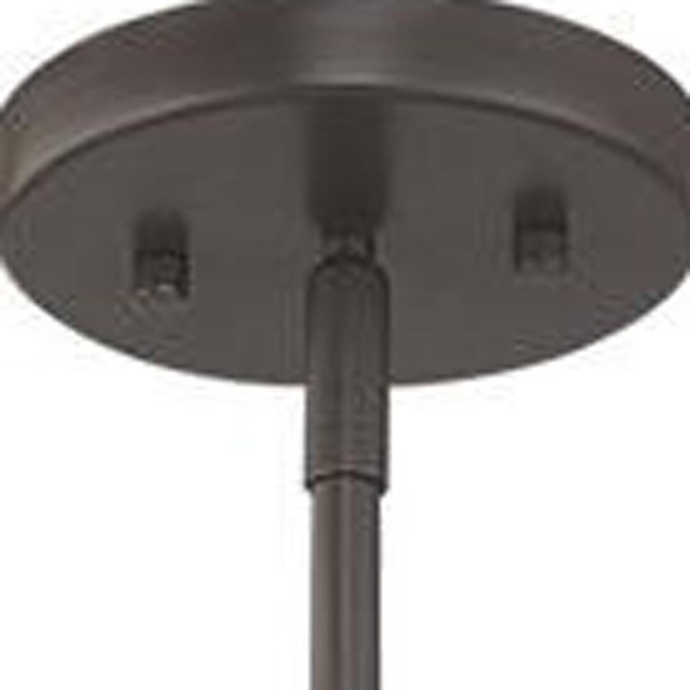Bronze Four Light Metal Dimmable Chandelier With Shades HomeRoots