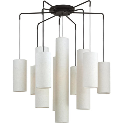 Bronze Multi Light Metal Dimmable Chandelier With Shades HomeRoots
