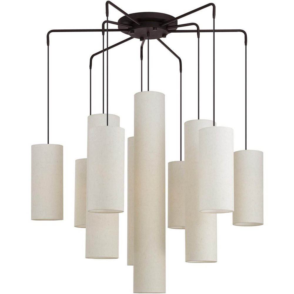 Bronze Multi Light Metal Dimmable Chandelier With Shades HomeRoots