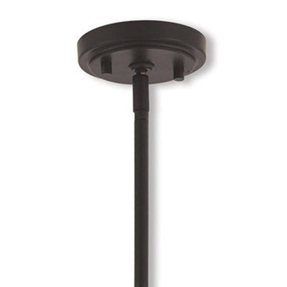 Bronze Five Light Metal Dimmable Chandelier With Shades HomeRoots