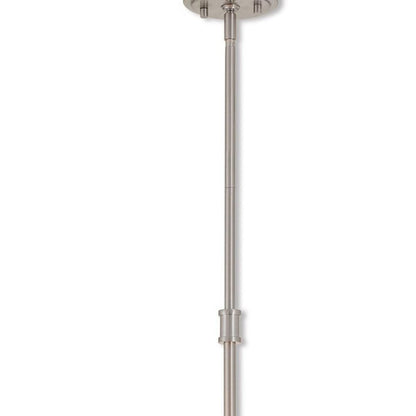 Nickel Five Light Metal Dimmable Chandelier With Shades HomeRoots
