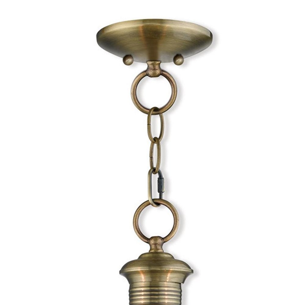 Antiqued Brass Three Light Metal Dimmable Chandelier With Shades HomeRoots