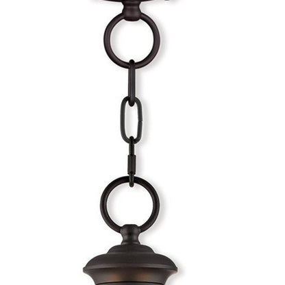 Bronze Three Light Metal Dimmable Chandelier With Shades HomeRoots