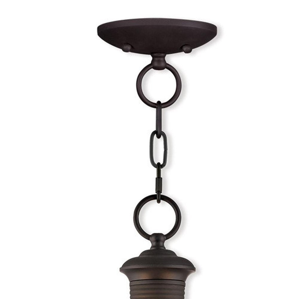 Bronze Three Light Metal Dimmable Chandelier With Shades HomeRoots