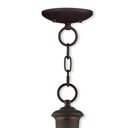 Bronze Three Light Metal Dimmable Chandelier With Shades HomeRoots