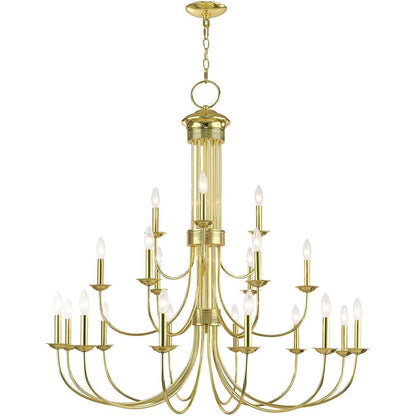 Brass Multi Light Metal Dimmable Chandelier With Shades HomeRoots