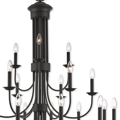 Bronze Multi Light Metal Dimmable Chandelier With Shades HomeRoots