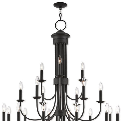 Bronze Multi Light Metal Dimmable Chandelier With Shades HomeRoots