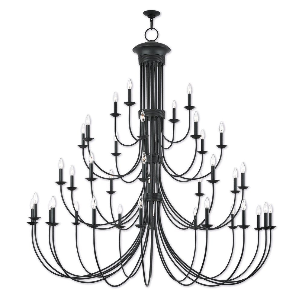 Bronze Multi Light Metal Dimmable Chandelier With Shades HomeRoots
