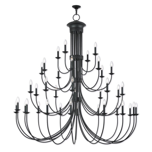 Bronze Multi Light Metal Dimmable Chandelier With Shades HomeRoots