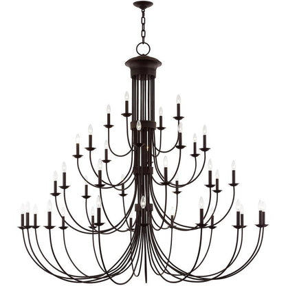 Bronze Multi Light Metal Dimmable Chandelier With Shades HomeRoots