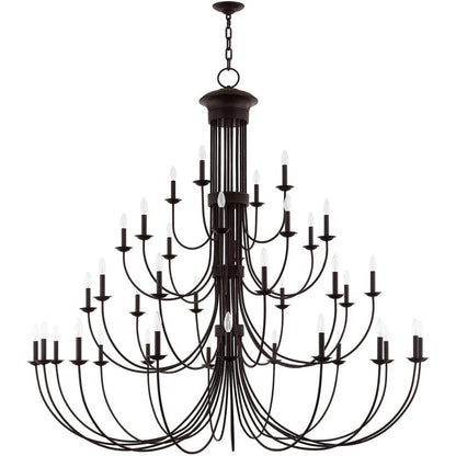 Bronze Multi Light Metal Dimmable Chandelier With Shades HomeRoots