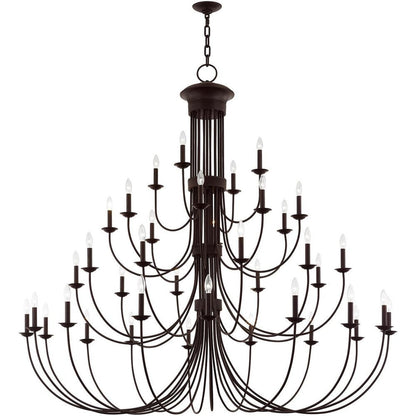 Bronze Multi Light Metal Dimmable Chandelier With Shades HomeRoots