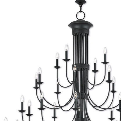 Bronze Multi Light Metal Dimmable Chandelier With Shades HomeRoots