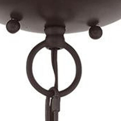 Bronze Three Light Metal Dimmable Chandelier With Shades HomeRoots