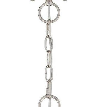 Nickel Three Light Metal Dimmable Chandelier With Shades HomeRoots