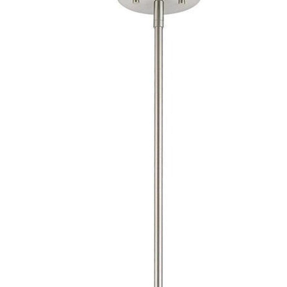 Nickel Metal Dimmable Chandelier With Shades HomeRoots