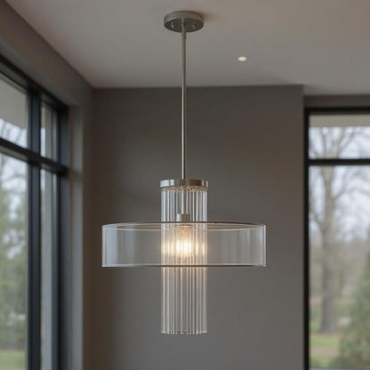 Nickel Metal Dimmable Chandelier With Shades HomeRoots