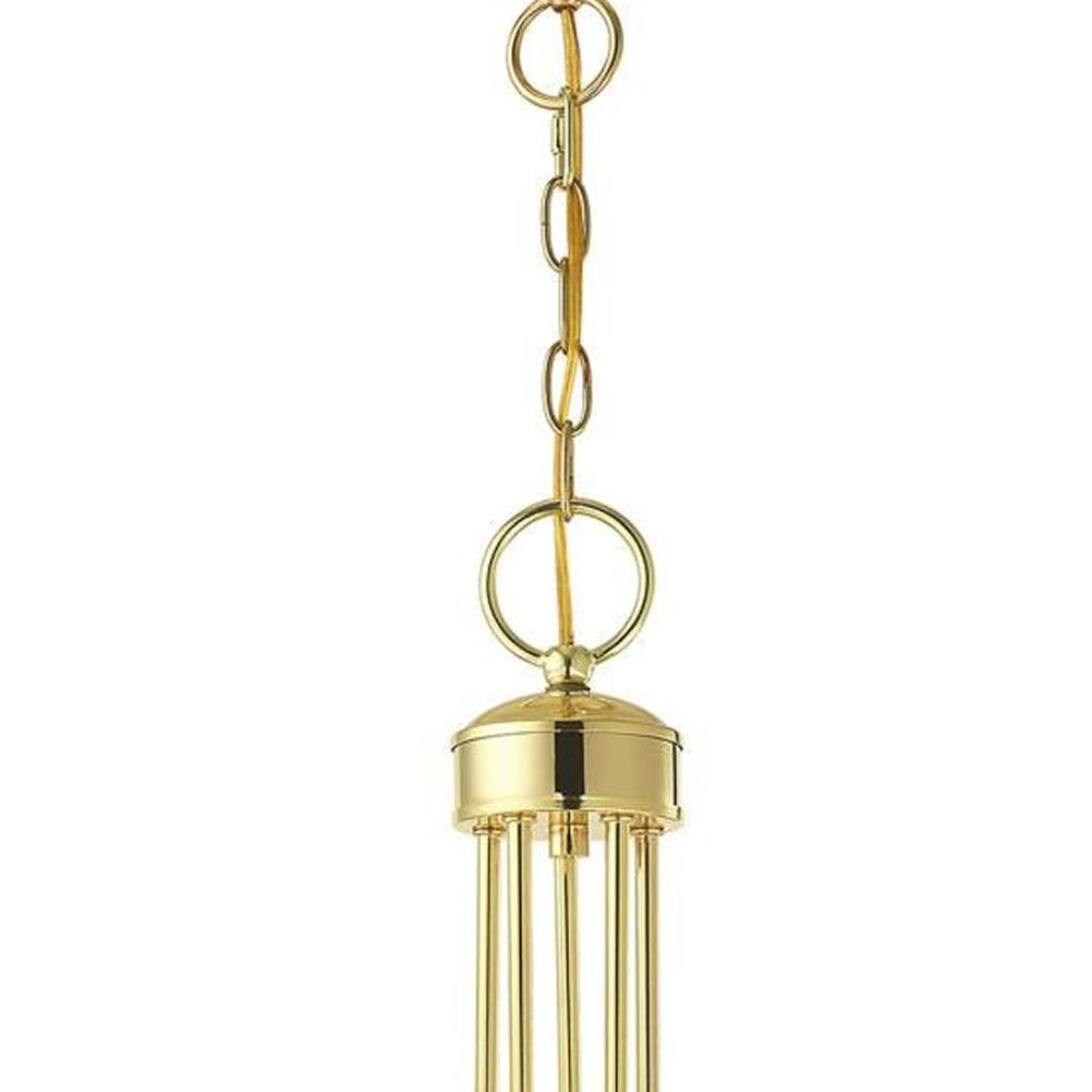 Brass Five Light Metal Dimmable Chandelier With Shades HomeRoots