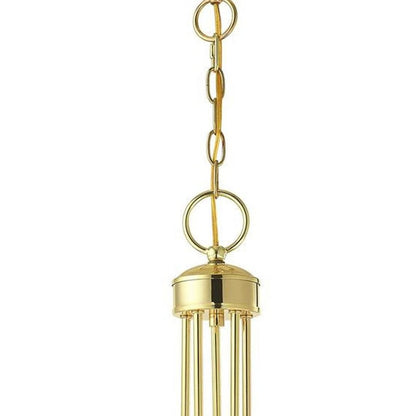 Brass Five Light Metal Dimmable Chandelier With Shades HomeRoots