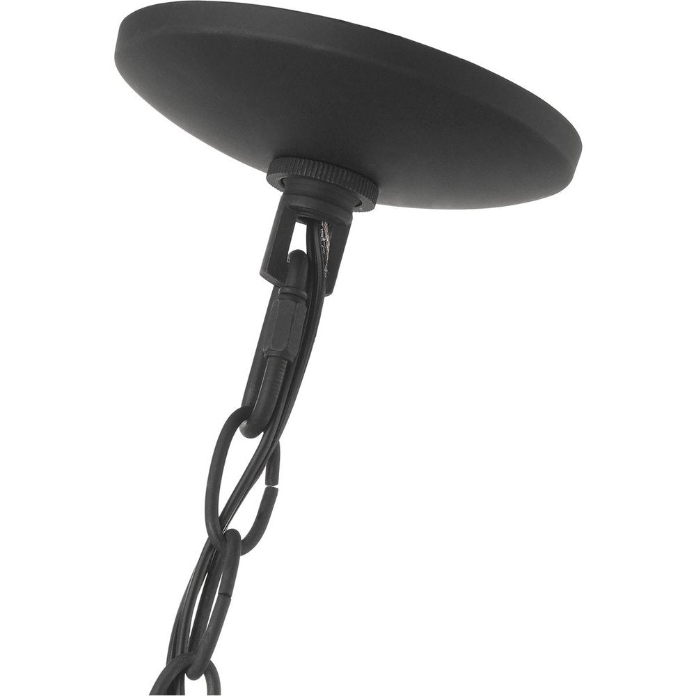Black Three Light Metal Dimmable Chandelier With Shades HomeRoots