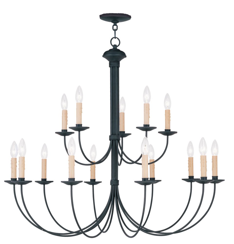 Black Multi Light Metal Dimmable Chandelier With Shades HomeRoots