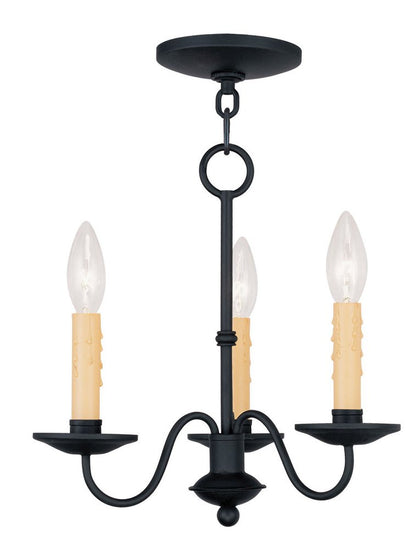 Black Three Light Metal Dimmable Chandelier With Shades HomeRoots