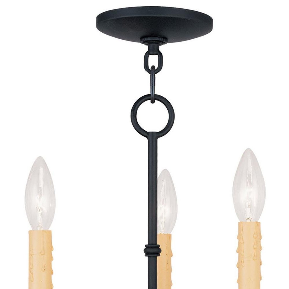 Black Three Light Metal Dimmable Chandelier With Shades HomeRoots