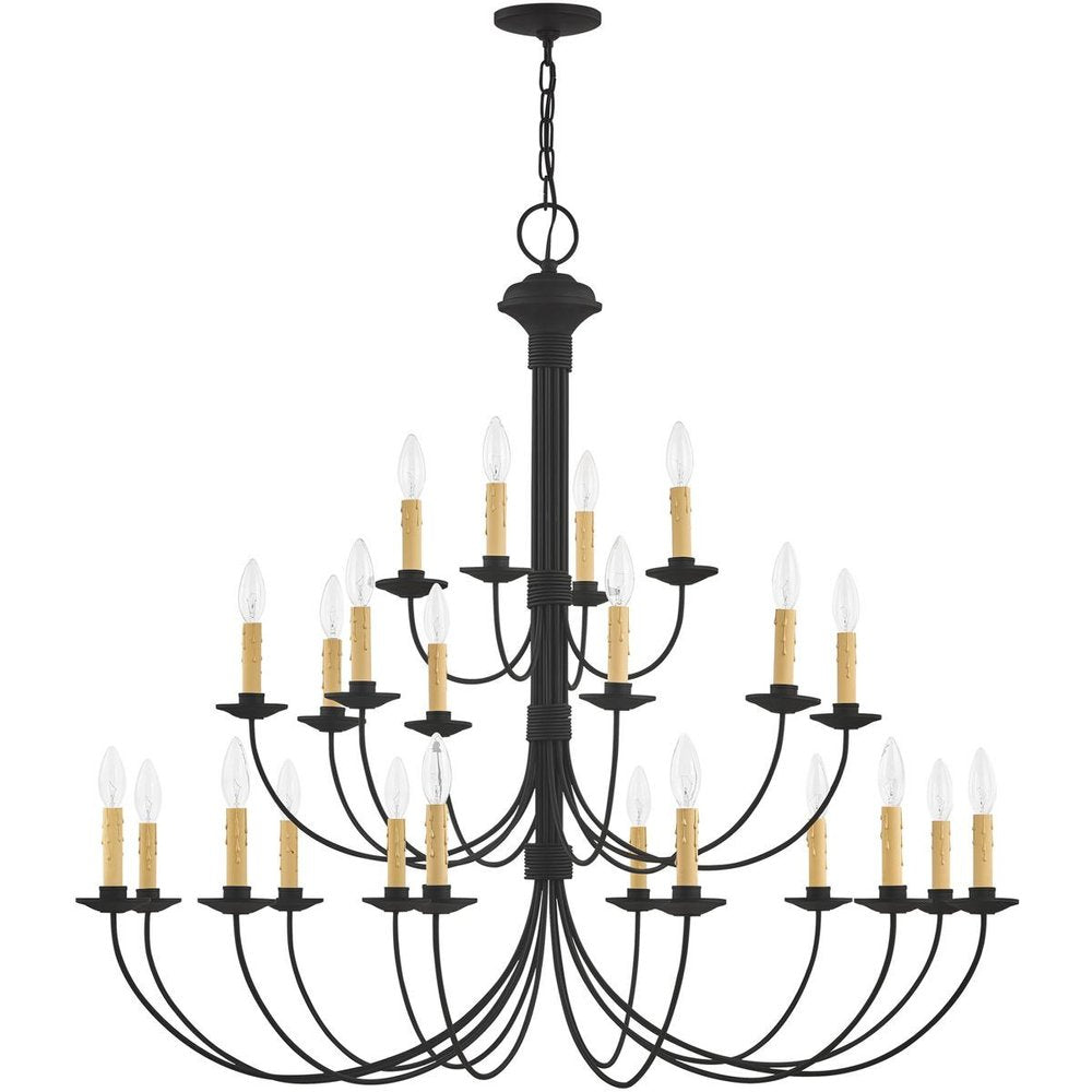 Black Multi Light Metal Dimmable Chandelier With Shades HomeRoots