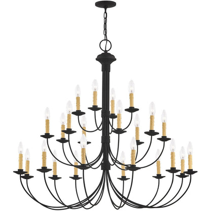 Black Multi Light Metal Dimmable Chandelier With Shades HomeRoots