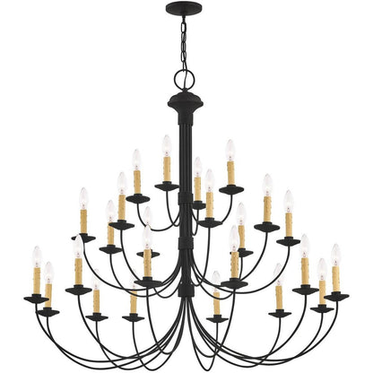 Black Multi Light Metal Dimmable Chandelier With Shades HomeRoots