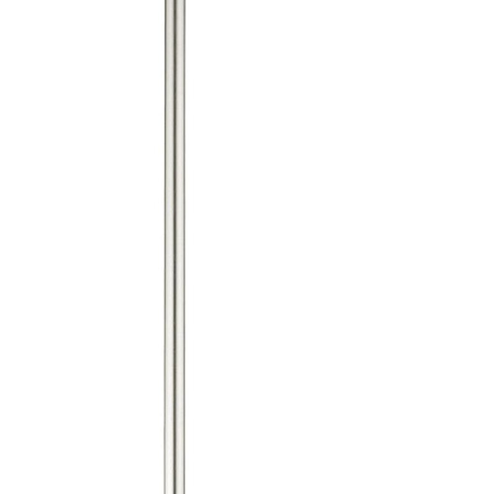 Nickel Five Light Metal Dimmable Chandelier With Shades HomeRoots