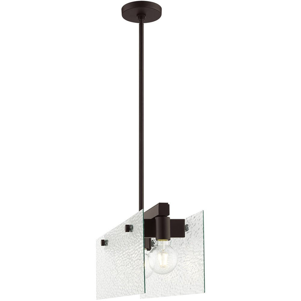 Bronze Three Light Metal Dimmable Chandelier With Shades HomeRoots