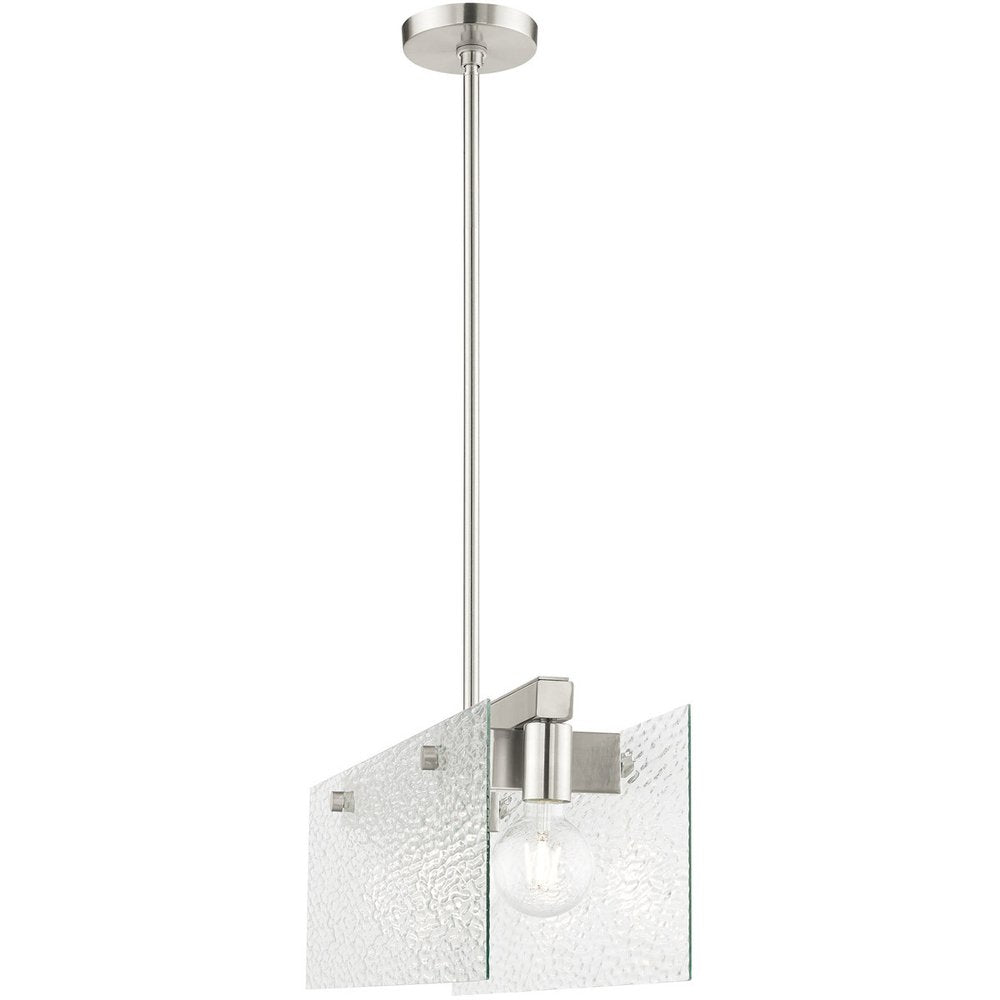 Nickel Three Light Metal Dimmable Chandelier With Shades HomeRoots