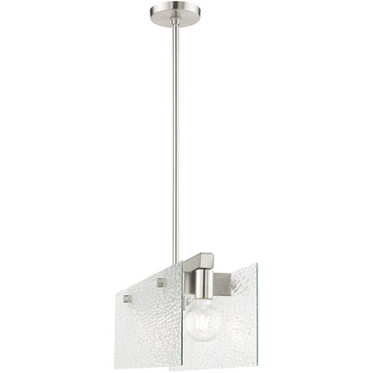 Nickel Three Light Metal Dimmable Chandelier With Shades HomeRoots