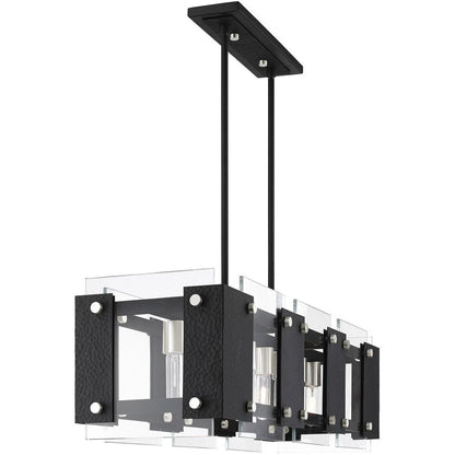 Black Eight Light Metal Dimmable Chandelier With Shades HomeRoots