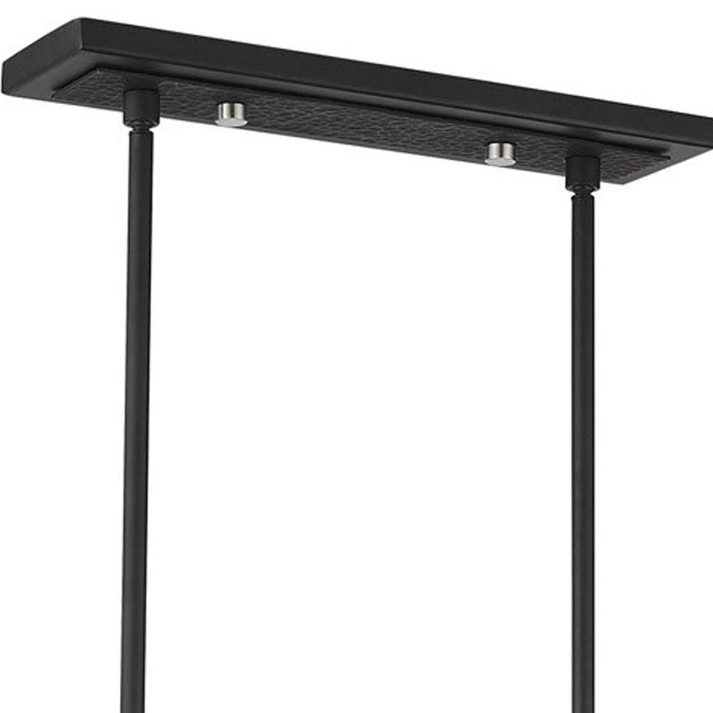 Black Eight Light Metal Dimmable Chandelier With Shades HomeRoots
