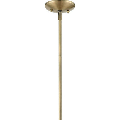 Antiqued Brass Five Light Metal Dimmable Chandelier With Shades HomeRoots